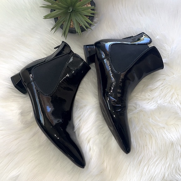 Attilio Giusti Leombruni Black Patent Ankle Boots - Picture 5 of 12